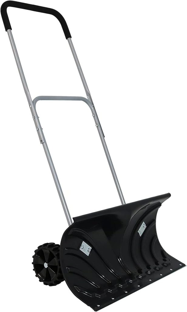 CASL Brands Snow Shovel with Wheels for Driveway