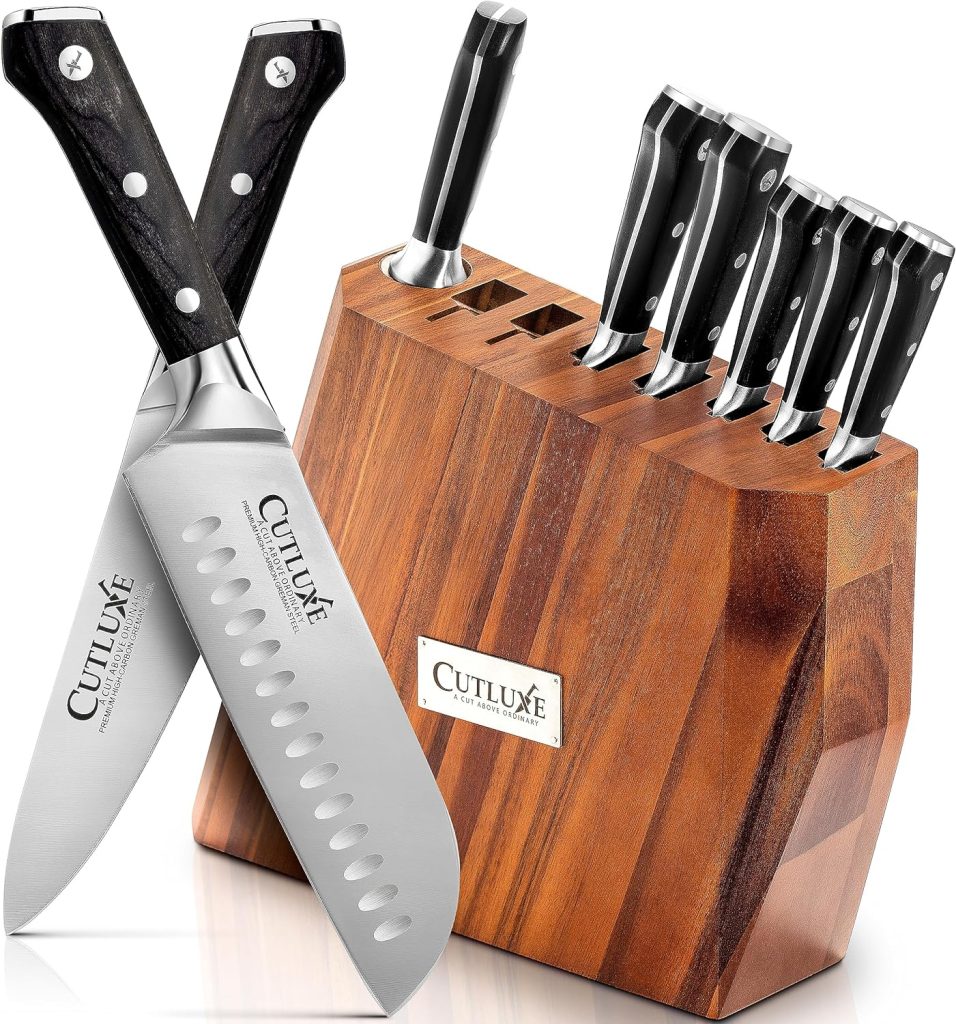 CUTLUXE 8pcs Knife Block Set