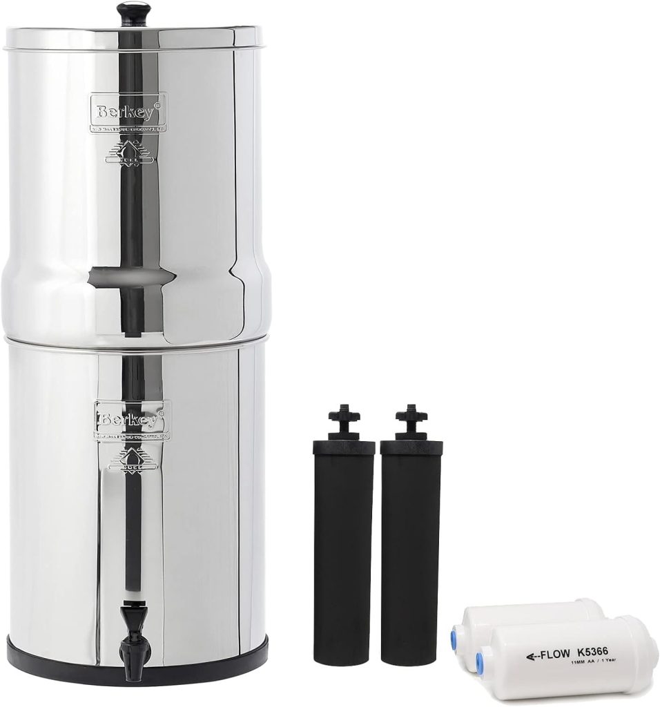 Royal Berkey Gravity-Fed Water Filter System 3.25 Gallon with 2 Black Berkey Elements