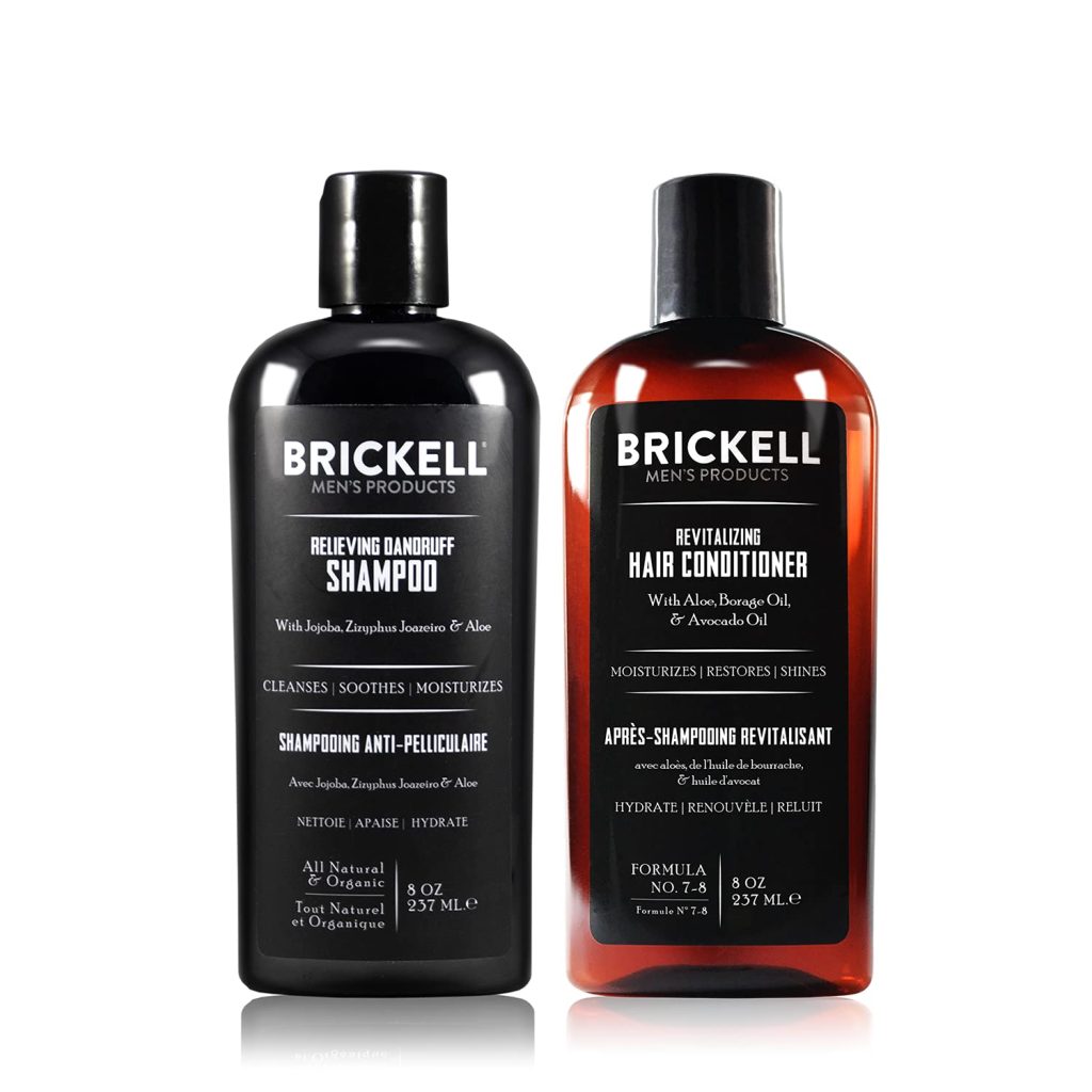 brickell men’s daily relieving hair care routine