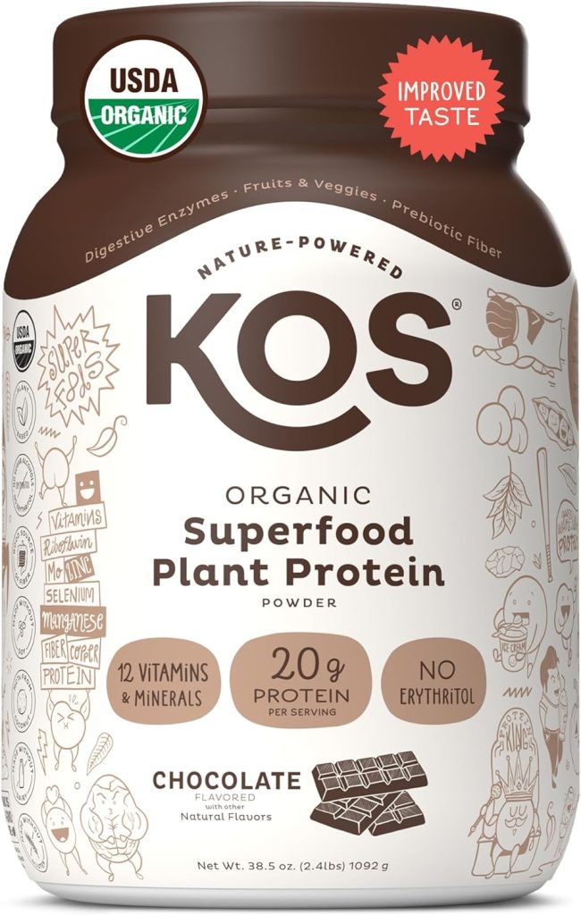 KOS Vegan Protein Powder Erythritol Free