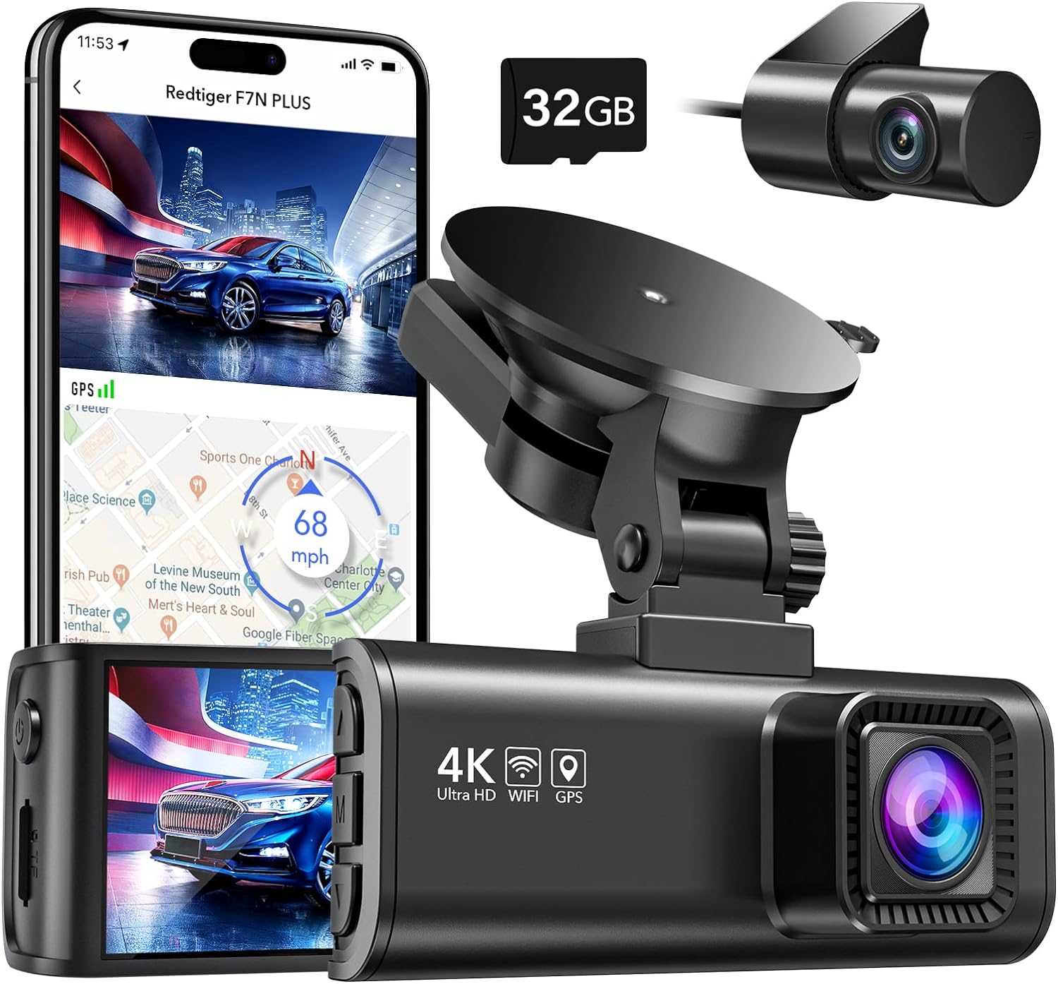 redtiger dash cam front rear full hd