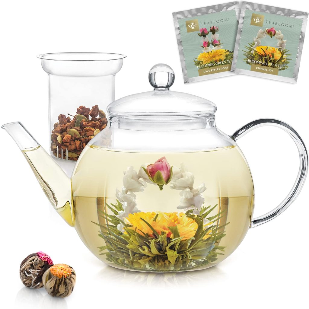 teabloom glass teapot