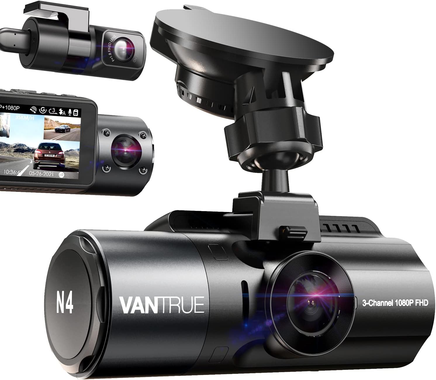 vantrue n4 3 channel 4k dash cam