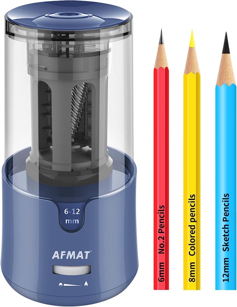 afmat electric pencil sharpener for colored pencils