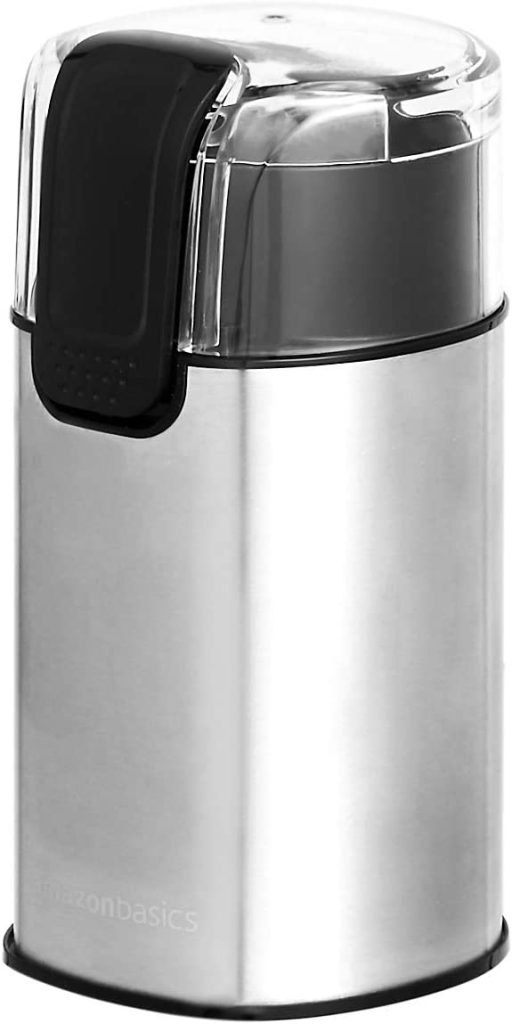 amazon basics stainless steel electric coffee bean grinder