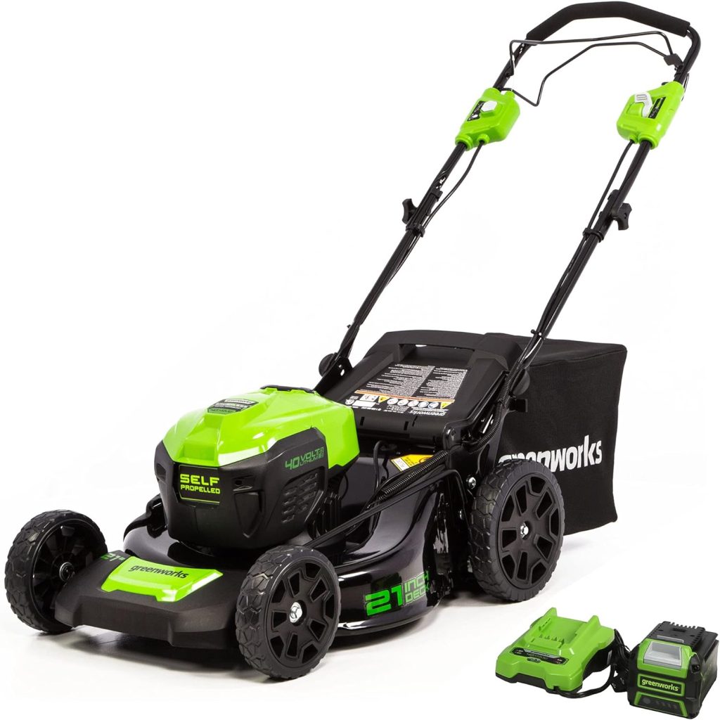 greenworks 40v 21 inch brushless self propelled mower