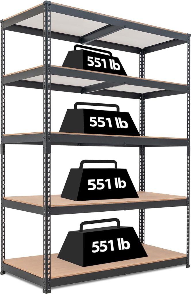 homedant z beam 5 tier laminated heavy duty garage storage