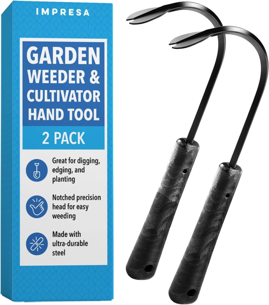 impresa garden weeder tool notched tip