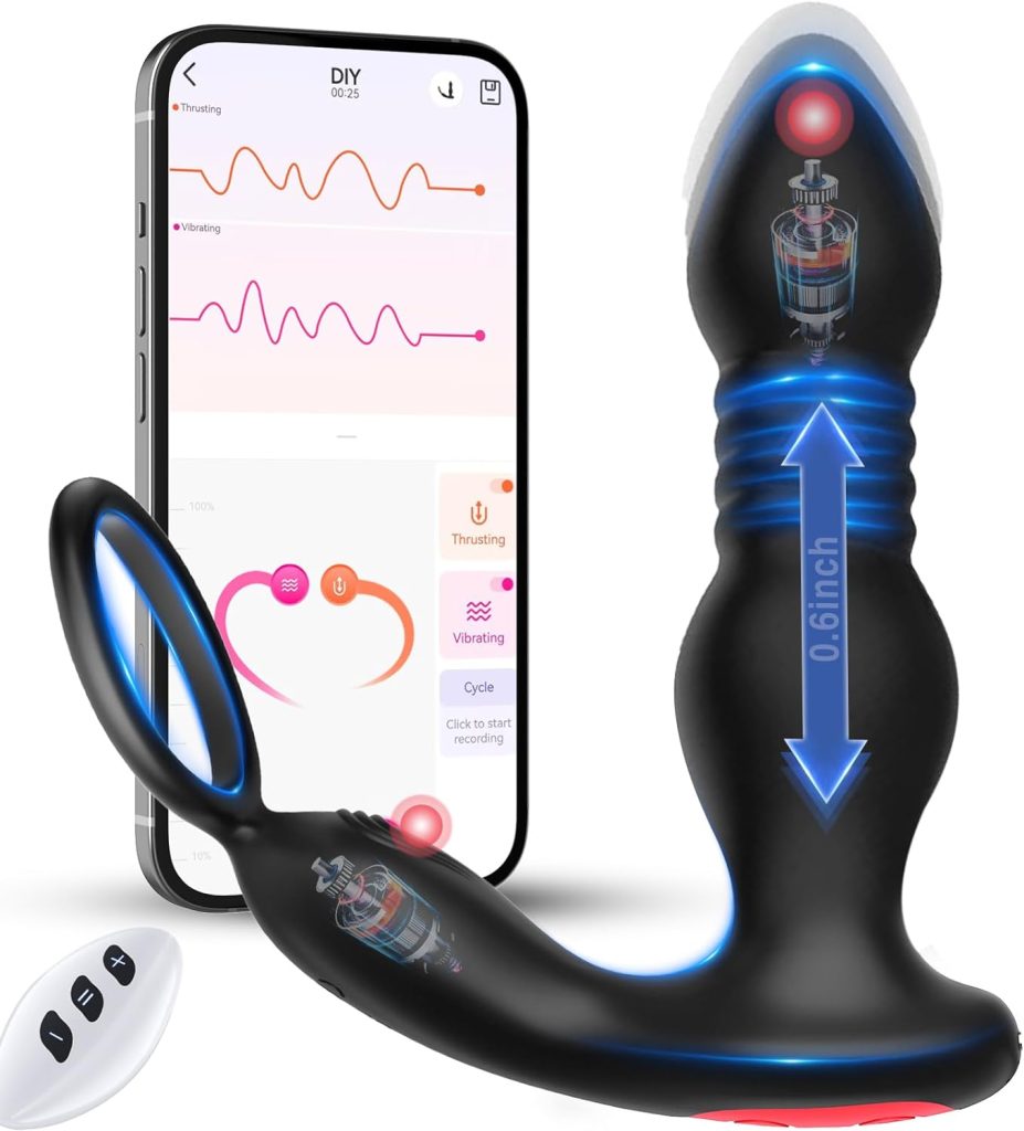 prostate massager anal vibrator thrusting