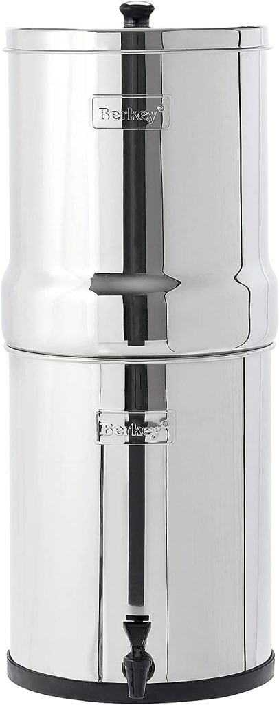 royal berkey gravity fed stainless steel countertop water filter system