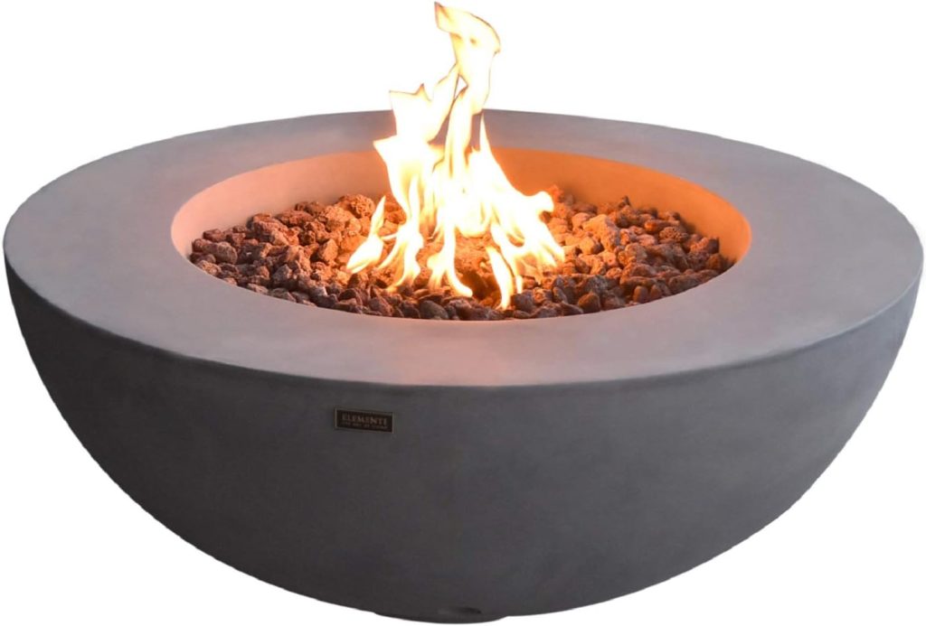 elementi lunar bowl outdoor fire pit table