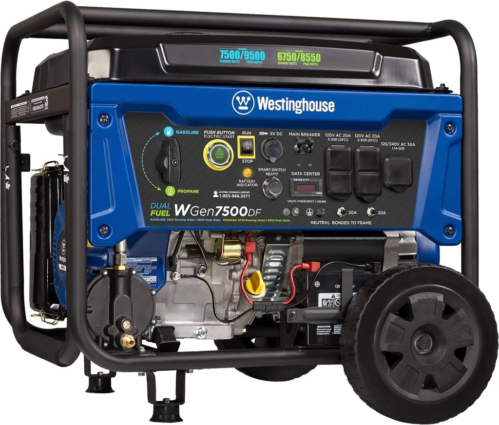 westinghouse outdoor power equipment 9500 peak watt dual fuel